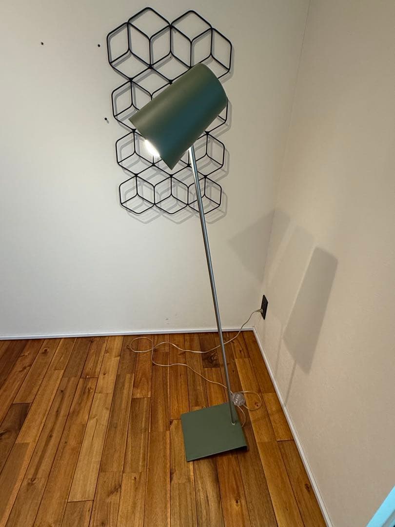 ※おしゃれ※くすみグリーン フロアスタンド ライト　レトロ　ヴィンテージ
