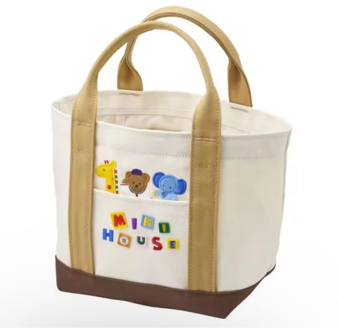 MIKI HOUSE トートバッグ 動物刺繍