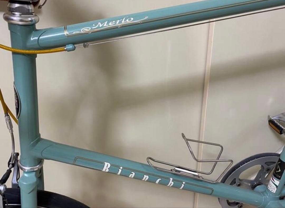 【美品★廃盤品】bianch minivelo7：ミニベロ7 49 チェレステ