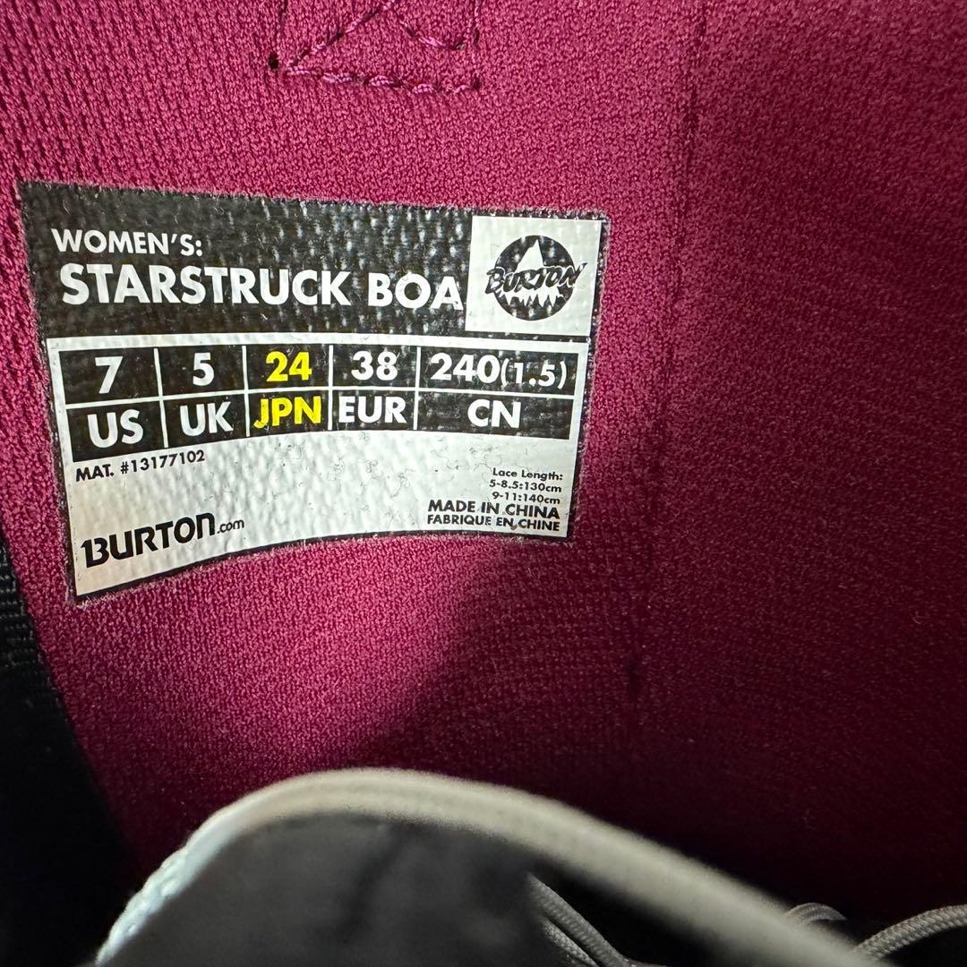 バートン　STARSTRUCK BOA スノーボードブーツ ブラック 24cm