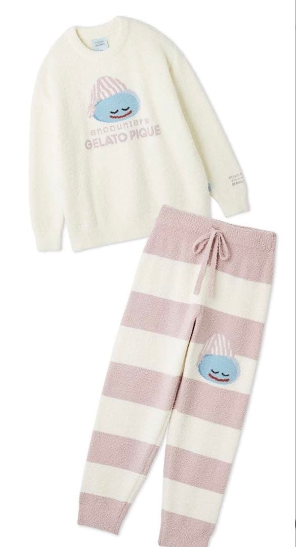 gelato pique ドラゴンクエストベビモコプルオーバー&ボーダーパンツ