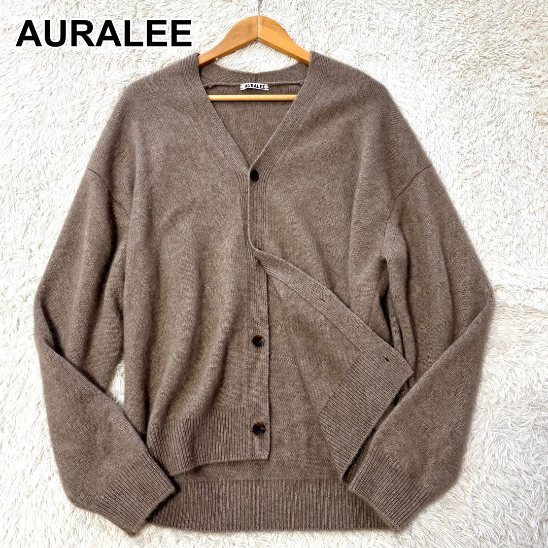 AURALEE オーラリー カシミヤ カーディガン ナチュラルブラウン 4