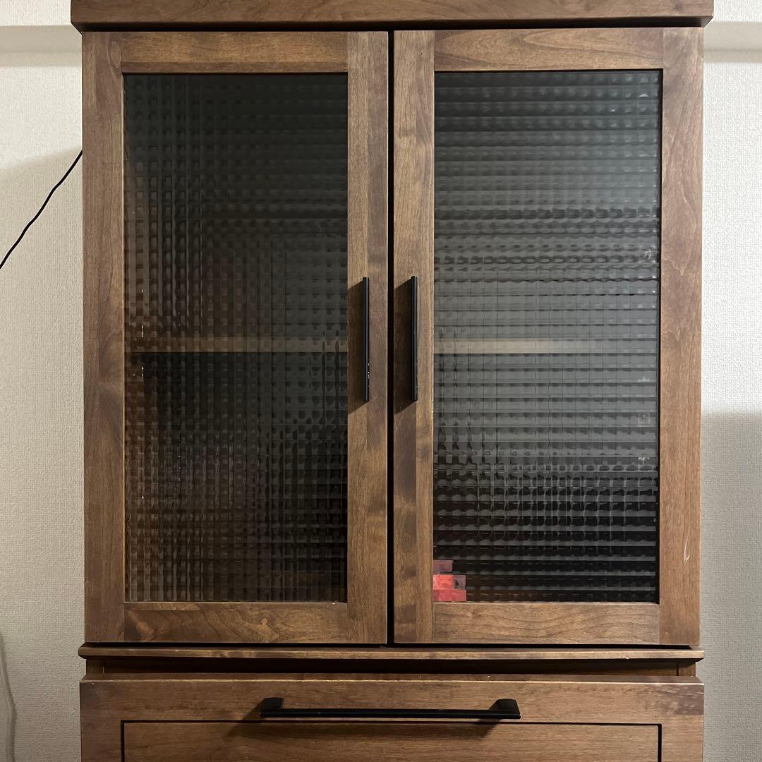 【日本製】天然木アルダー材 ライティングビューロー 幅70cm ウォールナット色