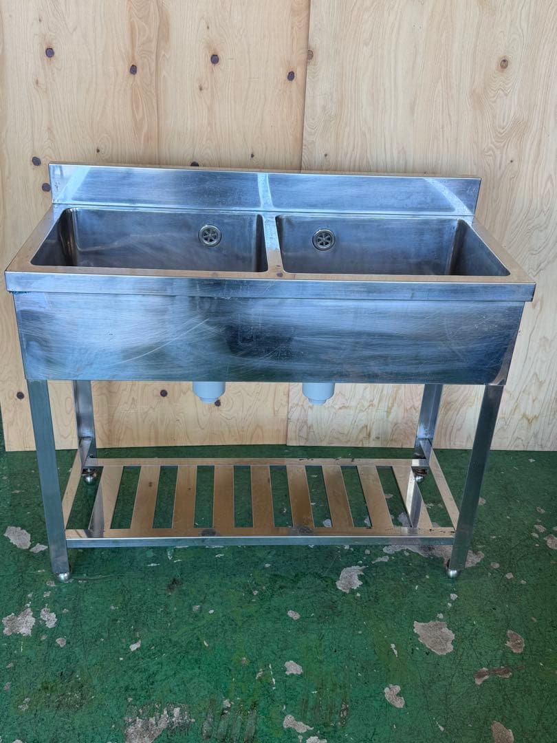 2槽シンク 1000x450x800(+90)