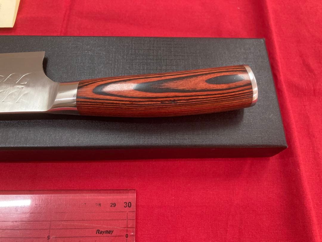 つよぽん　佐治作 240ｍｍ SRS13 粉末ハイス鋼 槌目 赤合板洋柄