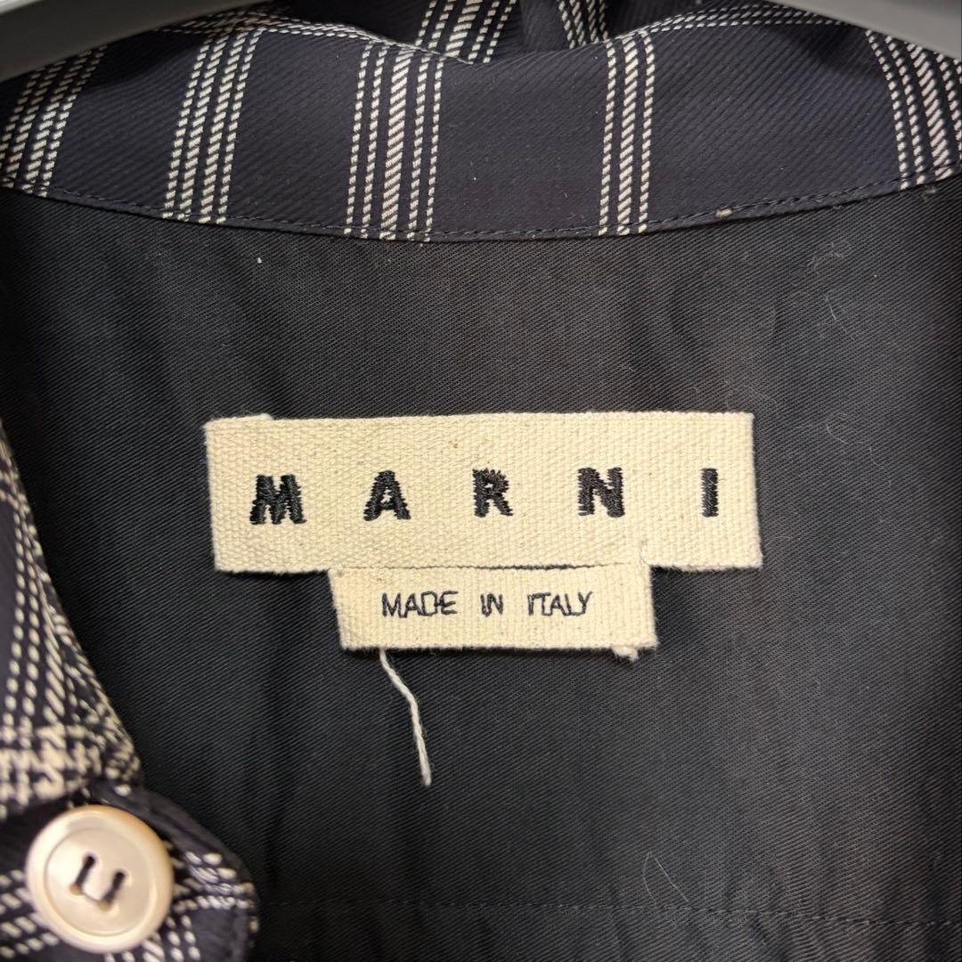 美品 MARNI トロピカルウールシャツ チェック 正規品