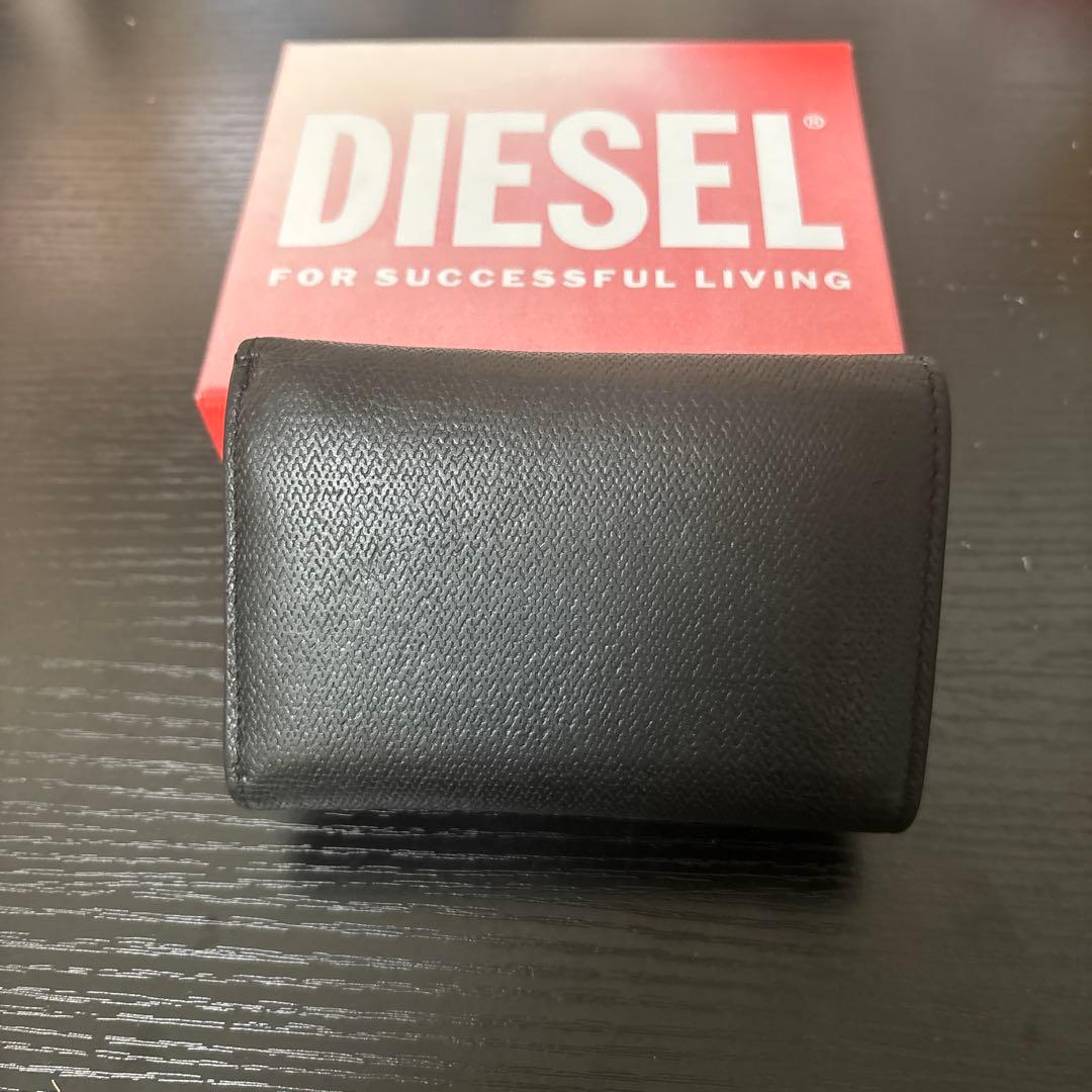 DIESEL ブラック 三つ折り財布 レザー