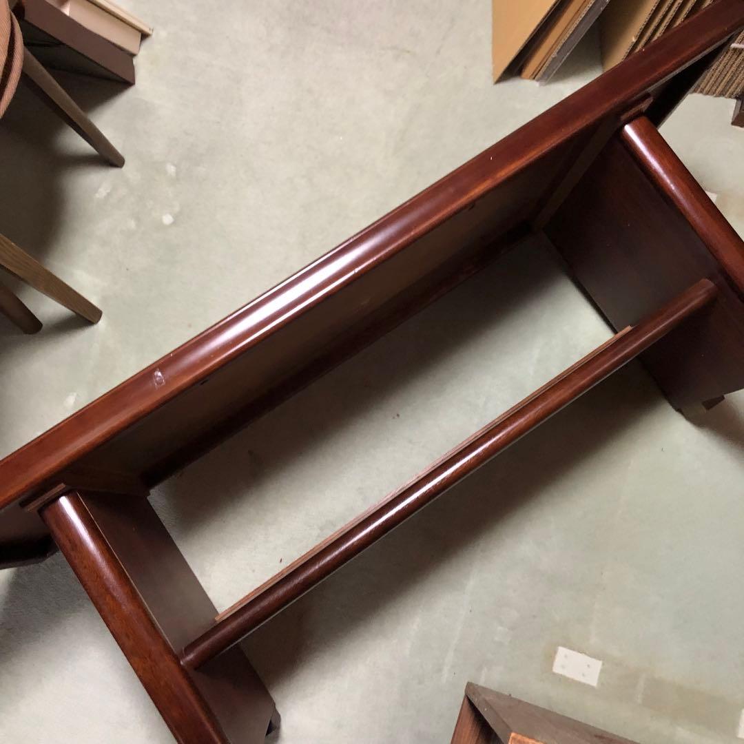 美品レア❗️カリモク 大理石調マーブル模様 木製センターテーブル ヴィンテージ