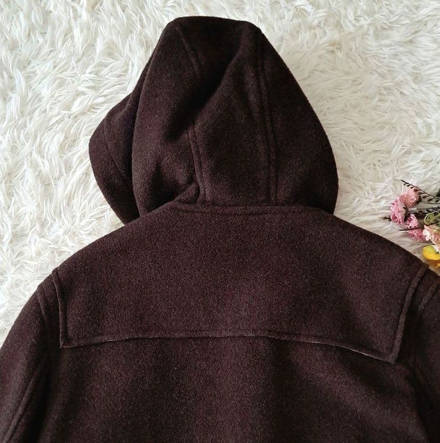 イーストボーイꕤウール カシミヤ フード付き ダッフルコート チェック柄 ロング