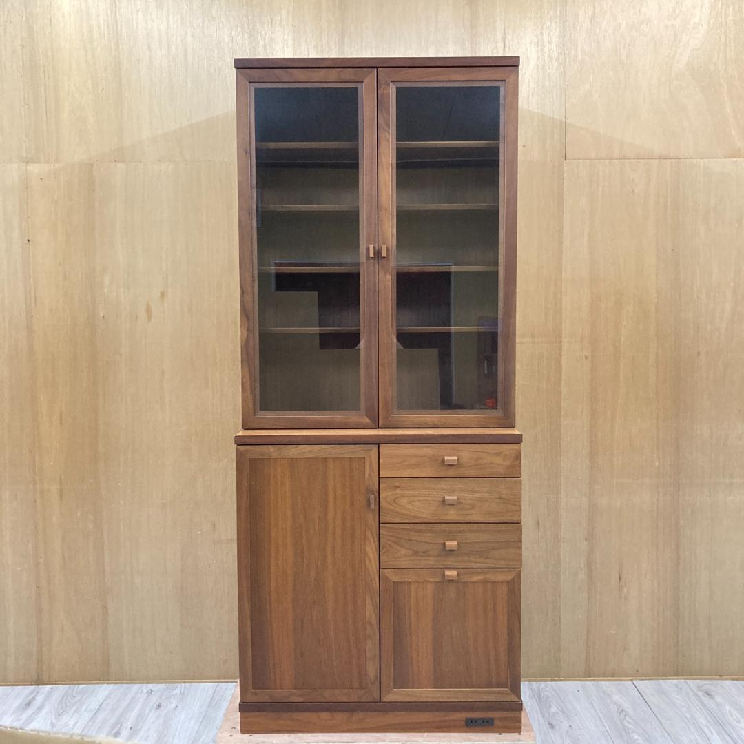 アーリータイムスアルファ　食器棚　エテルノ　ウォールナット　旭川家具　北海道