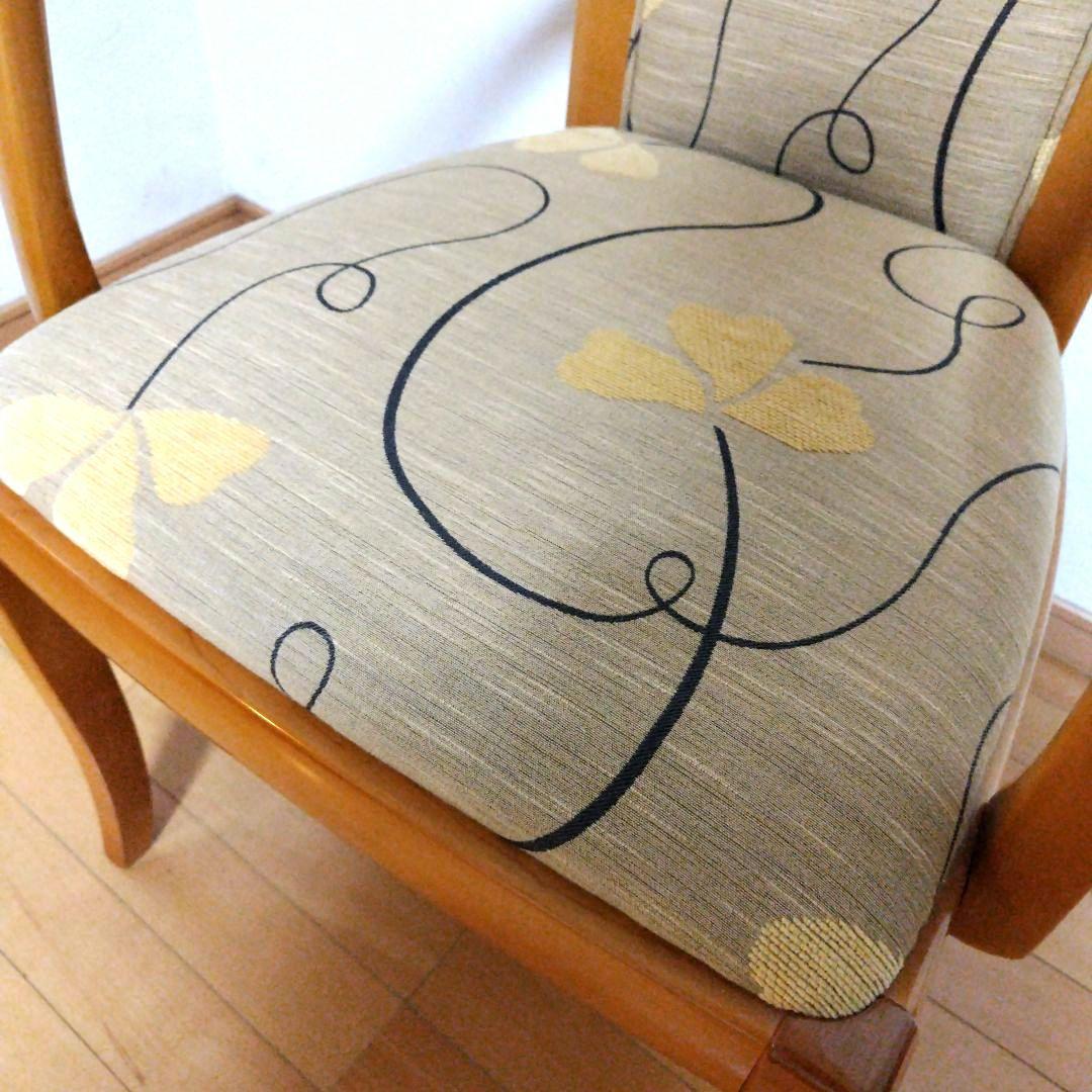 ◎カリモク家具　最高峰ダイニングチェア肘付　美品【domani Forza】