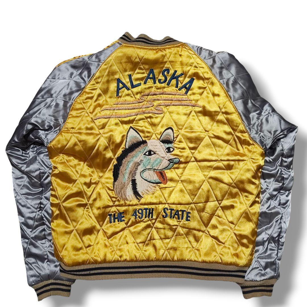 訳アリ テーラー東洋 アラスカ 別珍 リバーシブル スカジャン 白熊 犬ぞり L