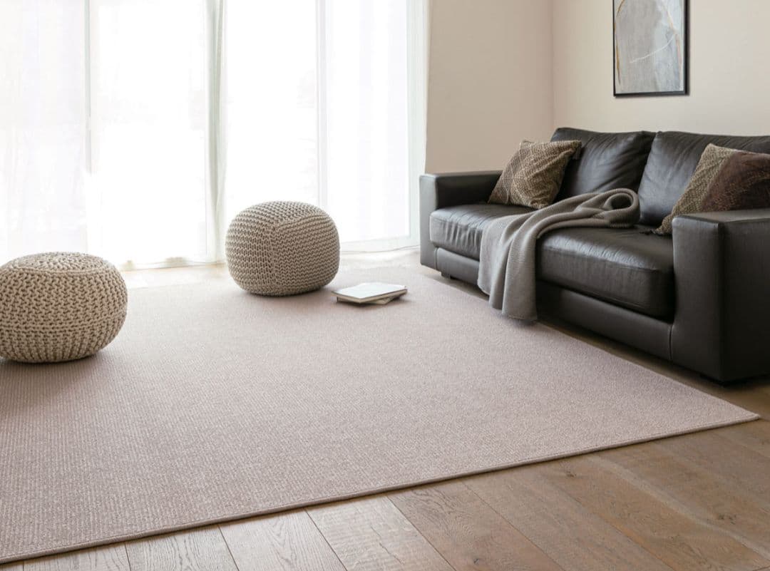 アスメロディ 日本製 ウール100% カーペット ラグ ブラウン 150×210