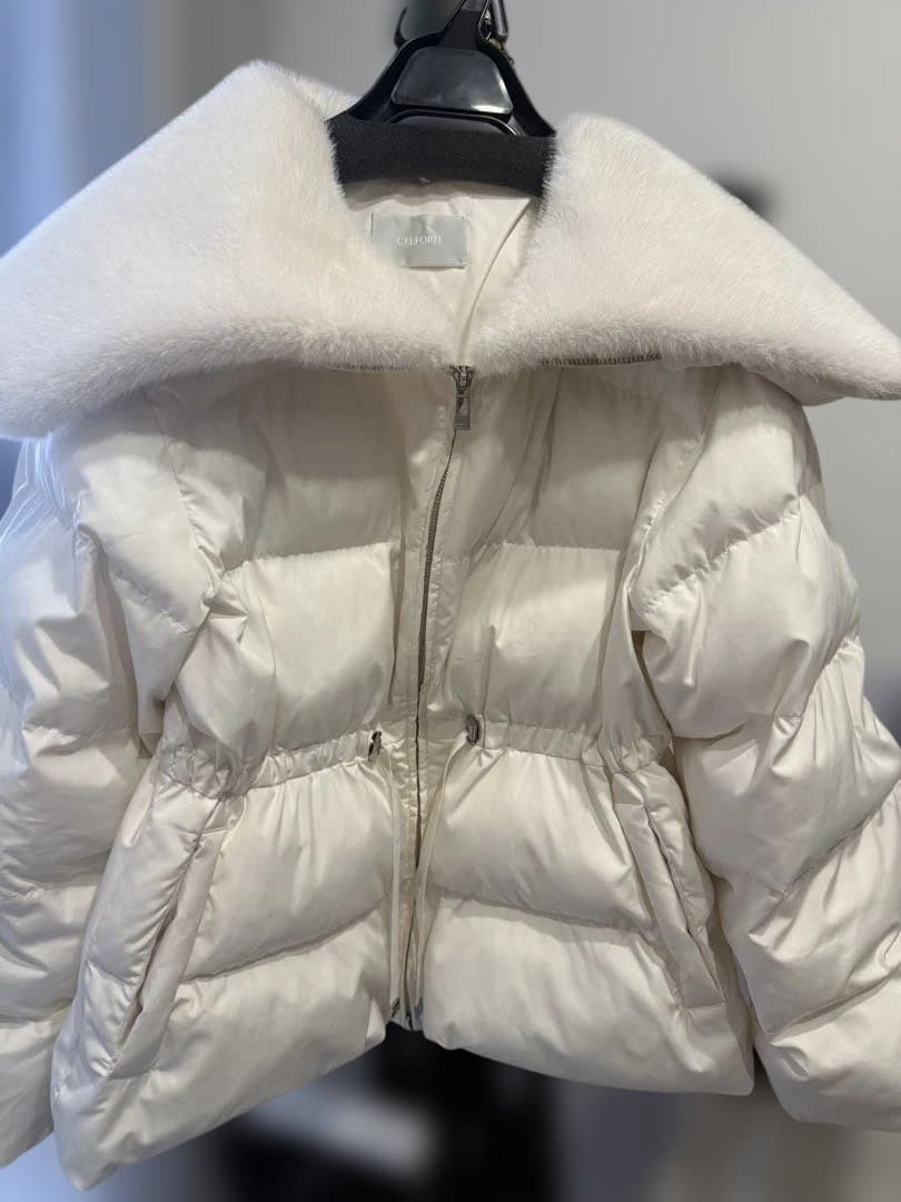 a*〇様 CELFORD ファー襟付キルティングショートコート アイボリー36