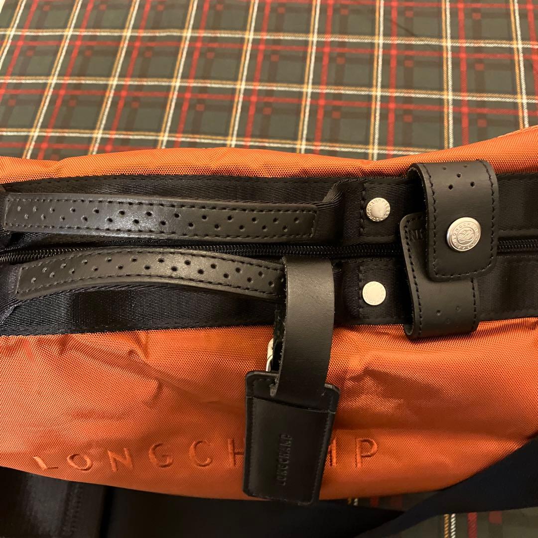 美品！LONGCHAMP ボストンバッグ オレンジ　2way 大きめ