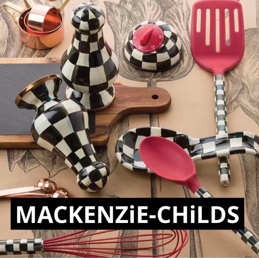 マッケンジーチャイルズ ロイヤルチェック　エナメル ラージ 塩コショウ入れ