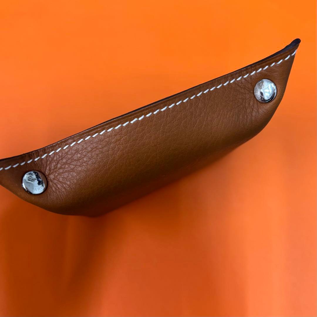 未使用保管品 エルメス HERMES ヴィド・ポッシュPM レザー正方形小物入れ