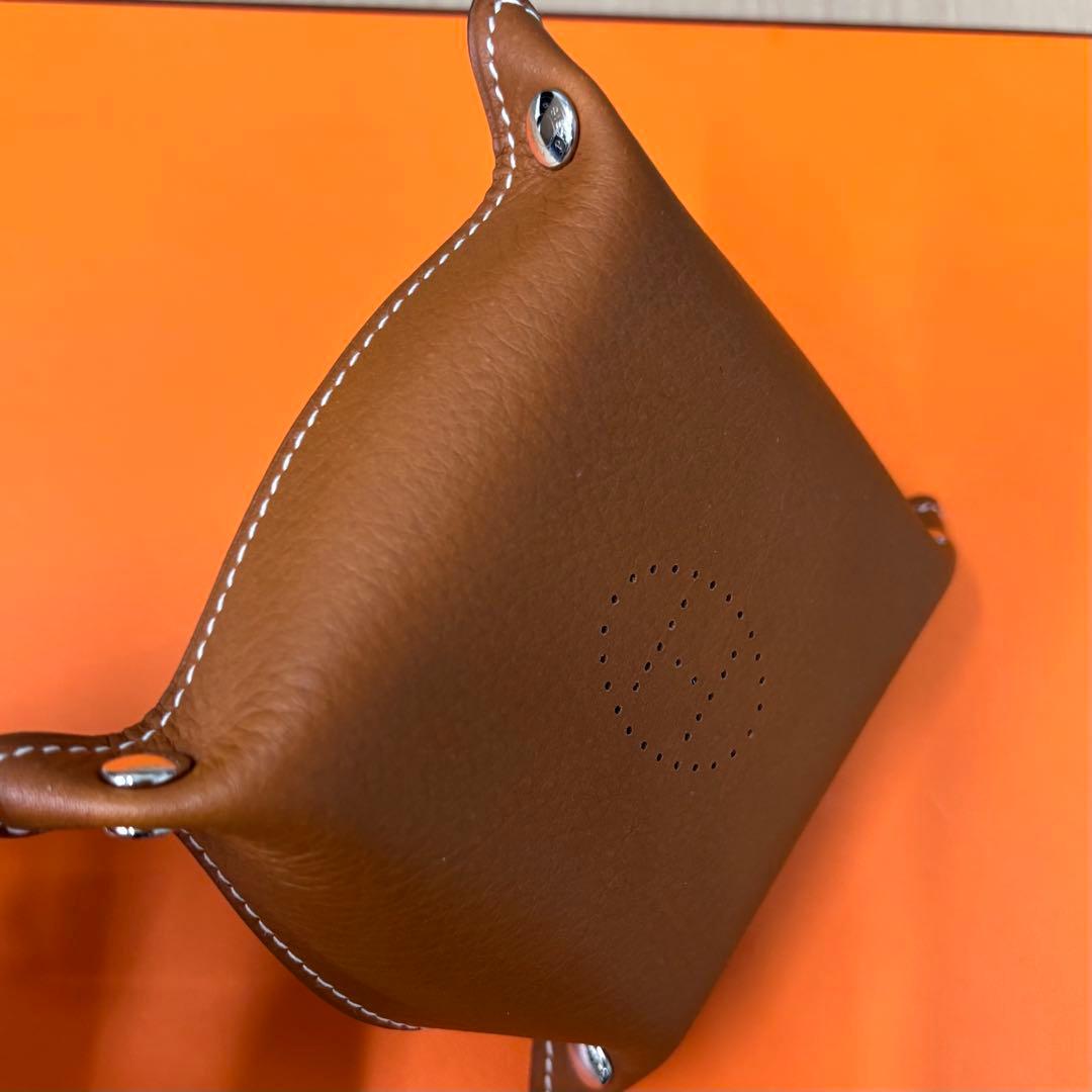 未使用保管品 エルメス HERMES ヴィド・ポッシュPM レザー正方形小物入れ