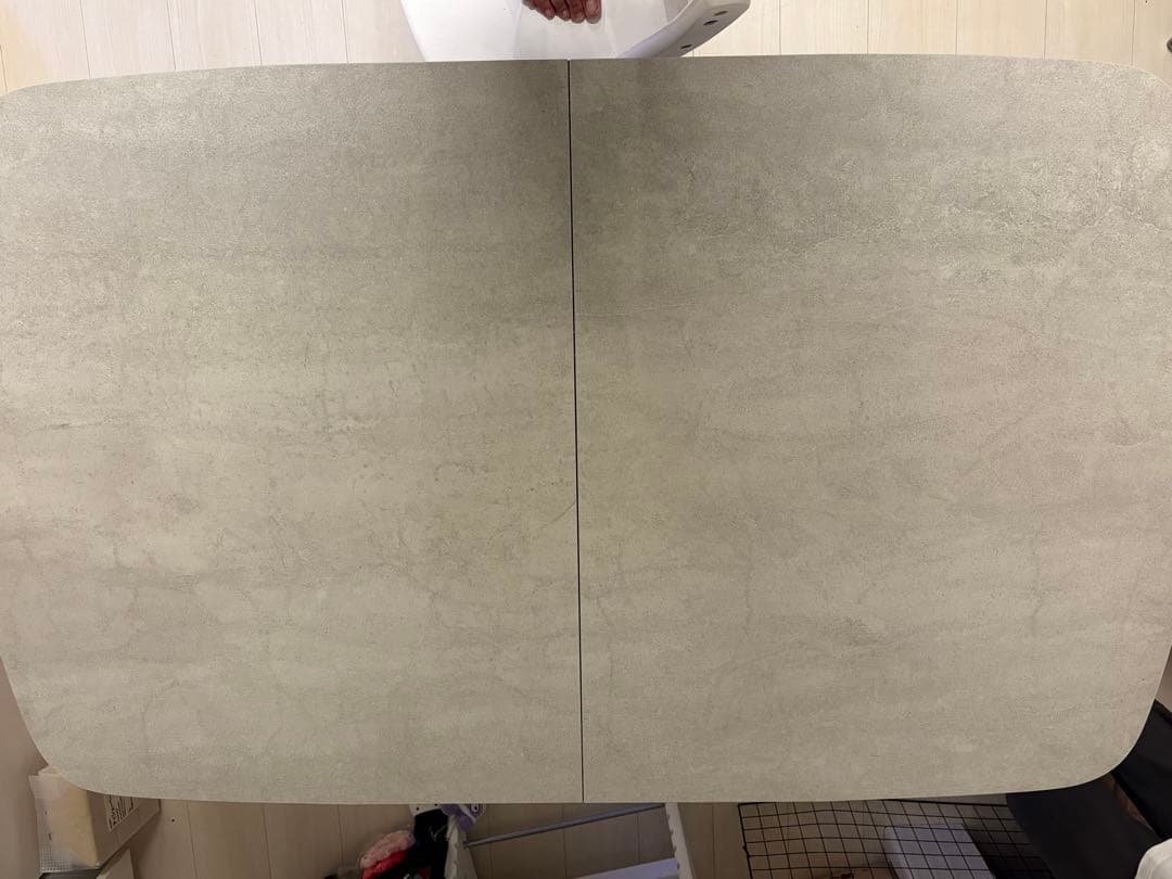 ホワイト セラミック ダイニングテーブル 140-180cm