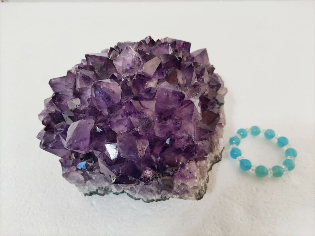 パワーストーン　天然石　アメジスト　クラスター　4.4kg　No.948