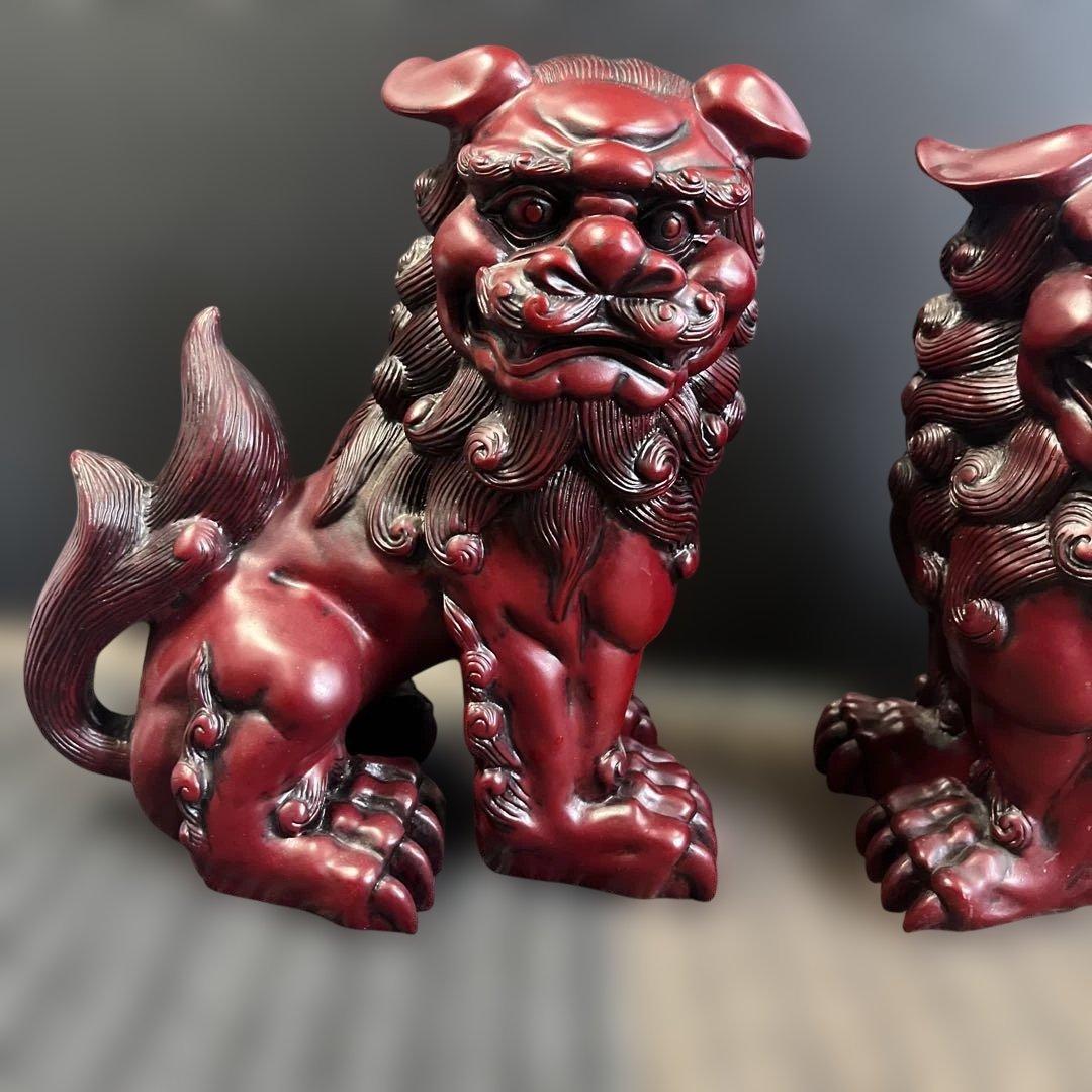 寿山石 じゅざんせき 獅子置物