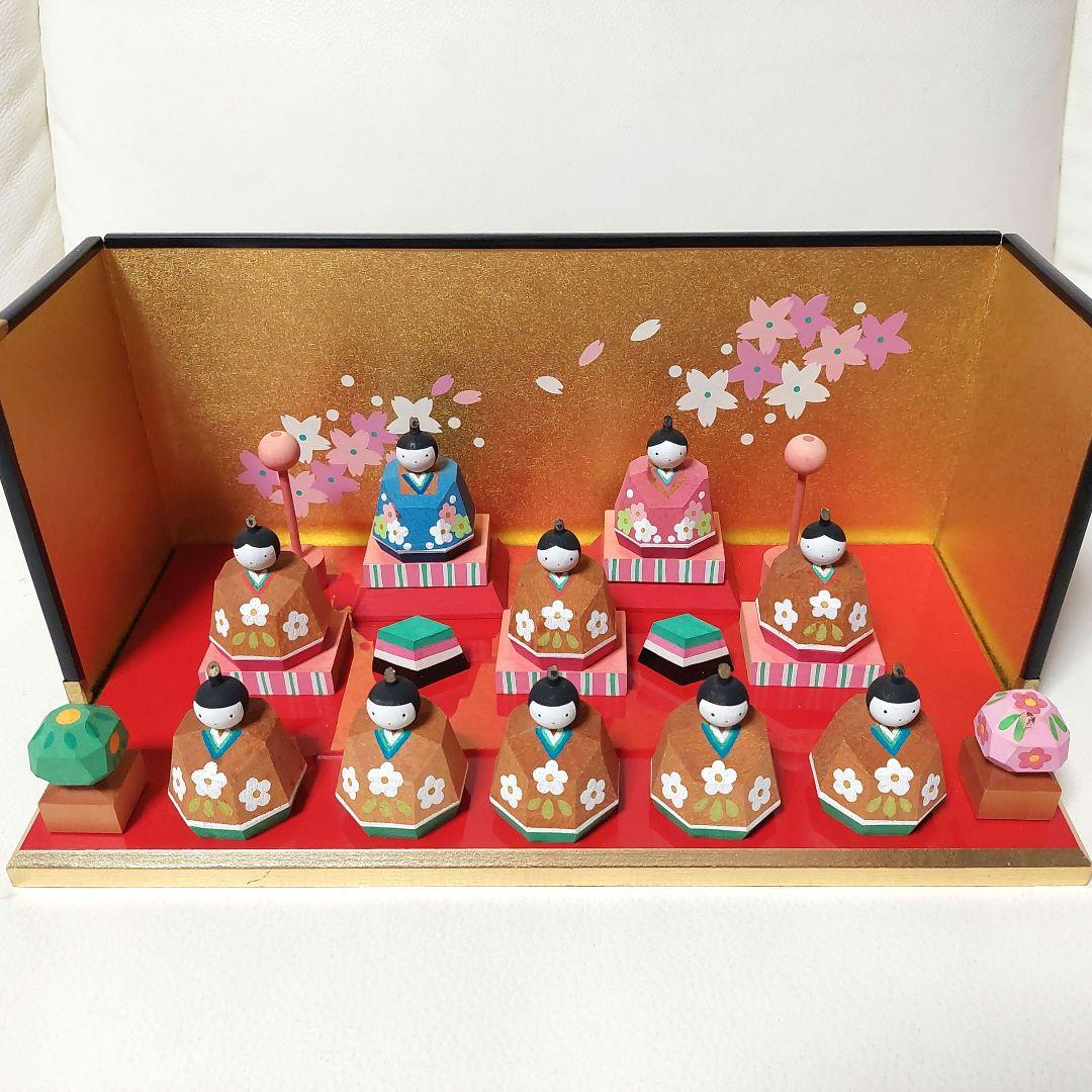 ◆南雲 伊予一刀彫 雛人形 三人官女 五人囃子 花の宴 お雛様
