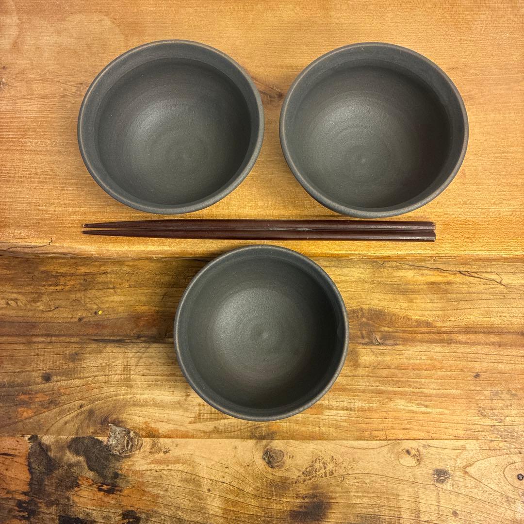 nao　新品　陶器　陶芸作家　小鉢3個　401