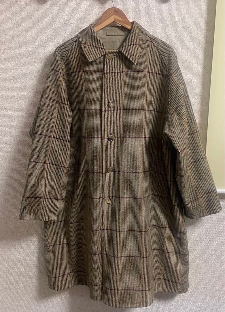ANATOMICA リバーシブルシングルラグランコート ベージュ