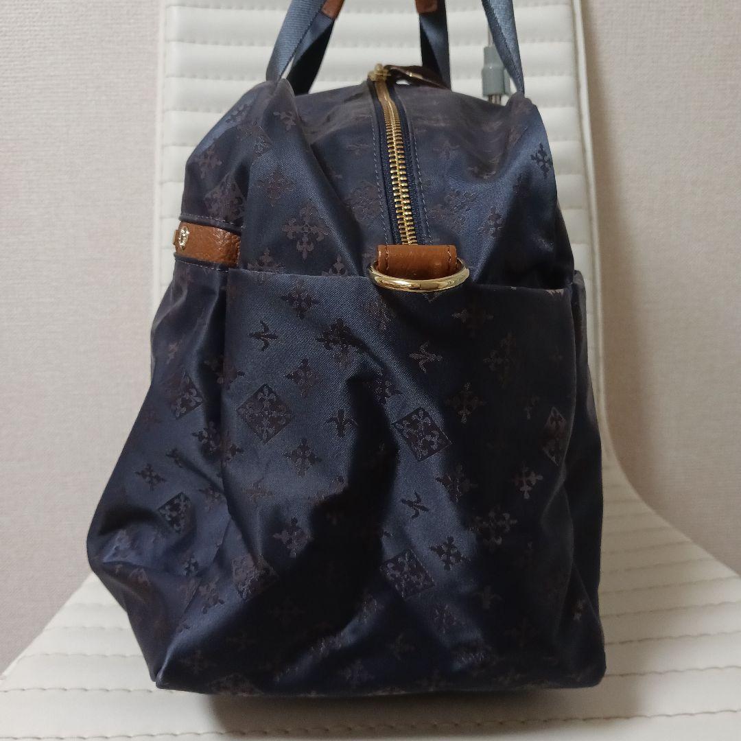 2417　ラシット　2wayボストンバッグ　グレーネイビー　ほぼ未使用
