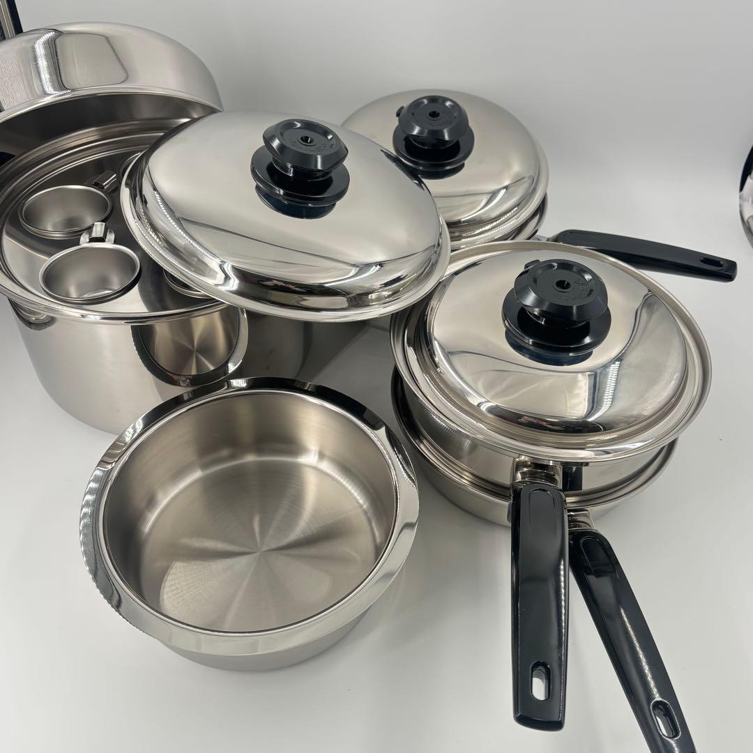 未使用 キッチンライフ 5-ply 鍋セット ステンレス多層 鍋
