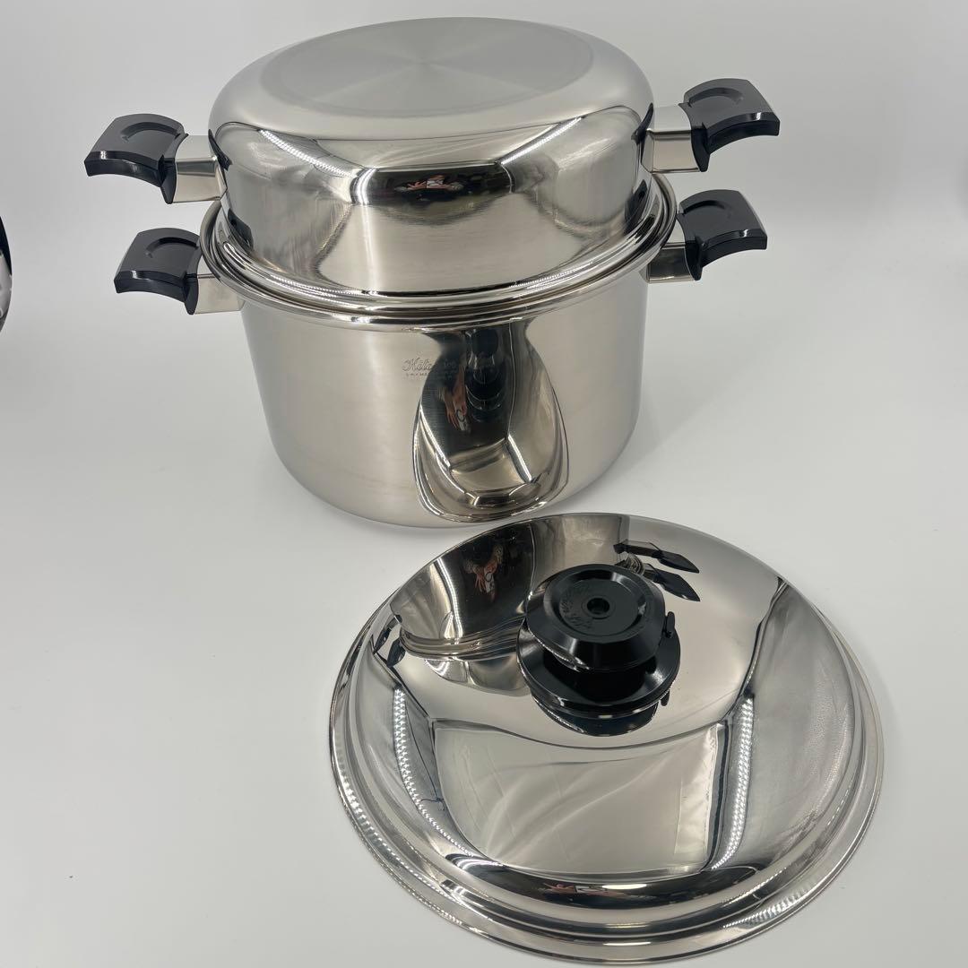 未使用 キッチンライフ 5-ply 鍋セット ステンレス多層 鍋