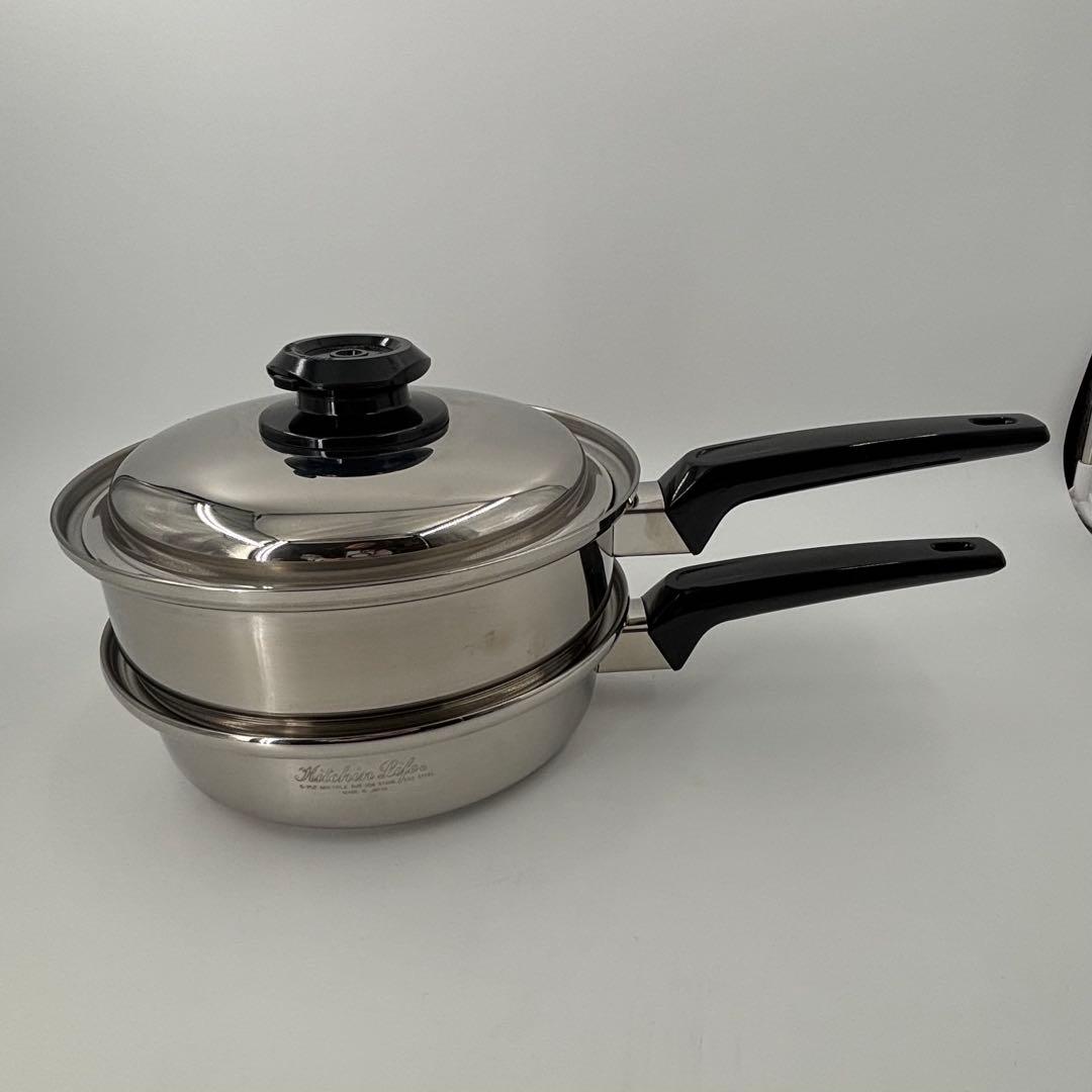 未使用 キッチンライフ 5-ply 鍋セット ステンレス多層 鍋