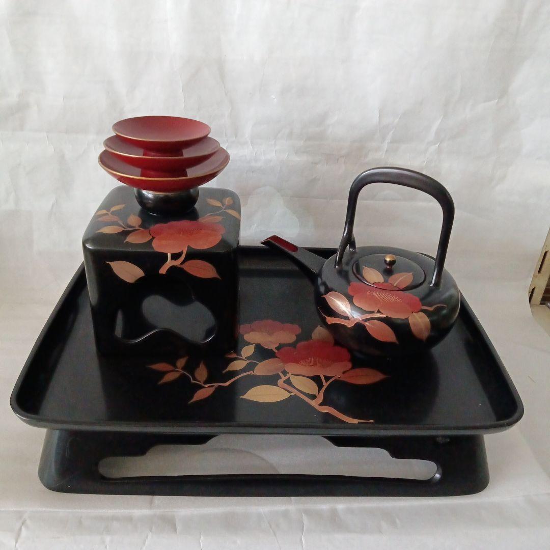 漆塗り　屠蘇器セット　天然木