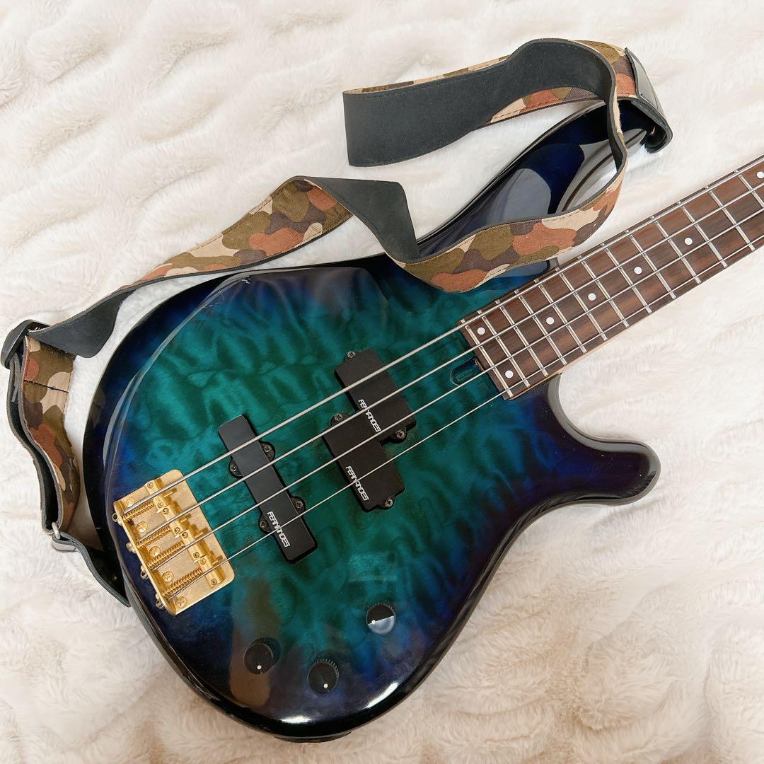 Fernandes FRB-40 PJ シースルーグリーン エレキベース