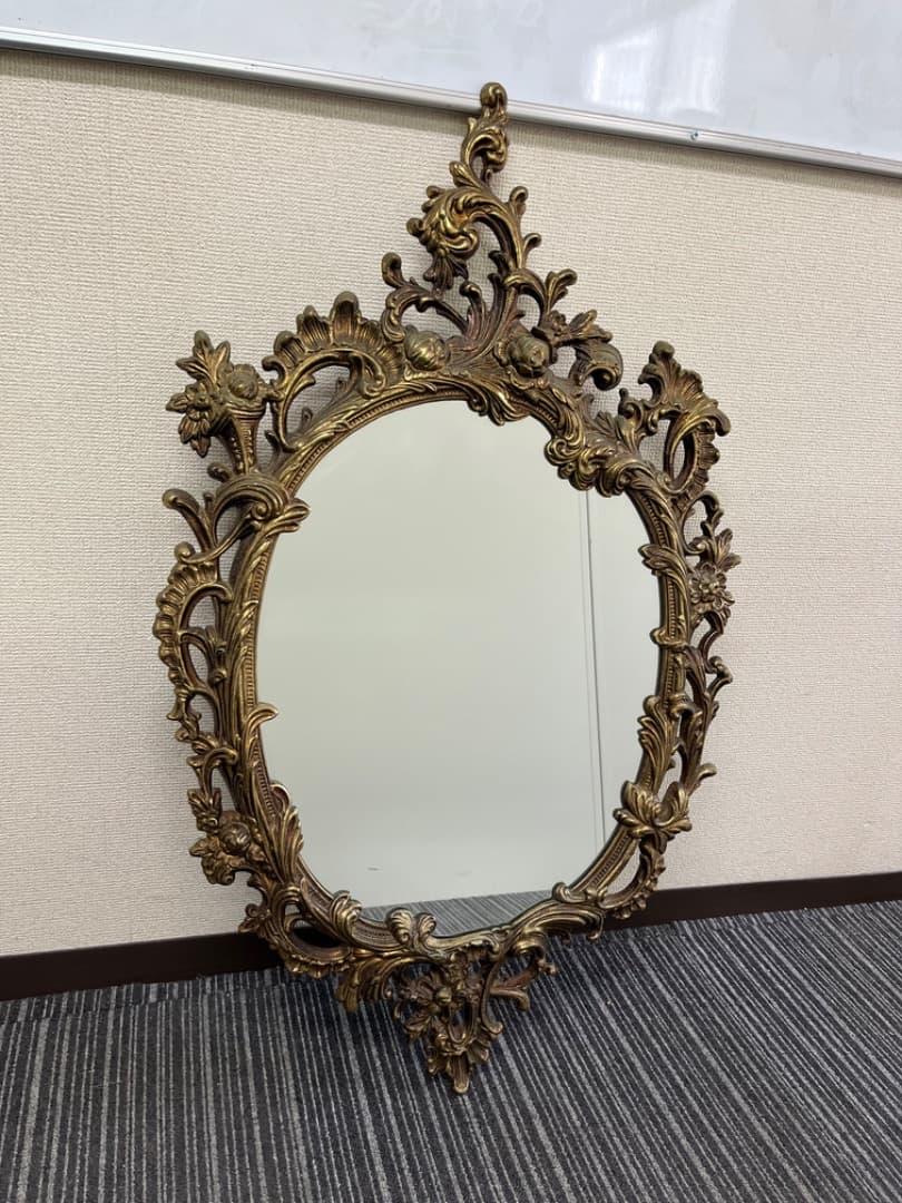 ミエミラー　ヨーロピアン　ヴィンテージ　壁掛けミラー　鏡　美容室　f806