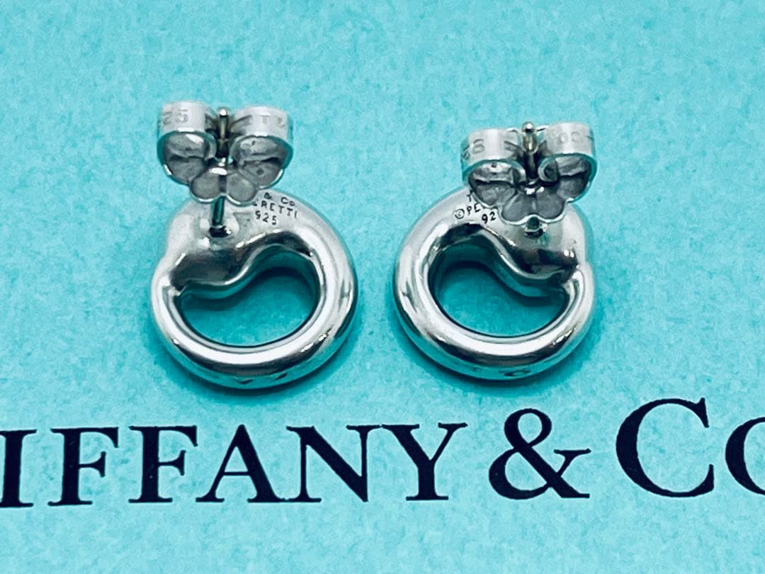 h578 美品　ティファニー　エターナルサークル　ピアス　シルバー　925