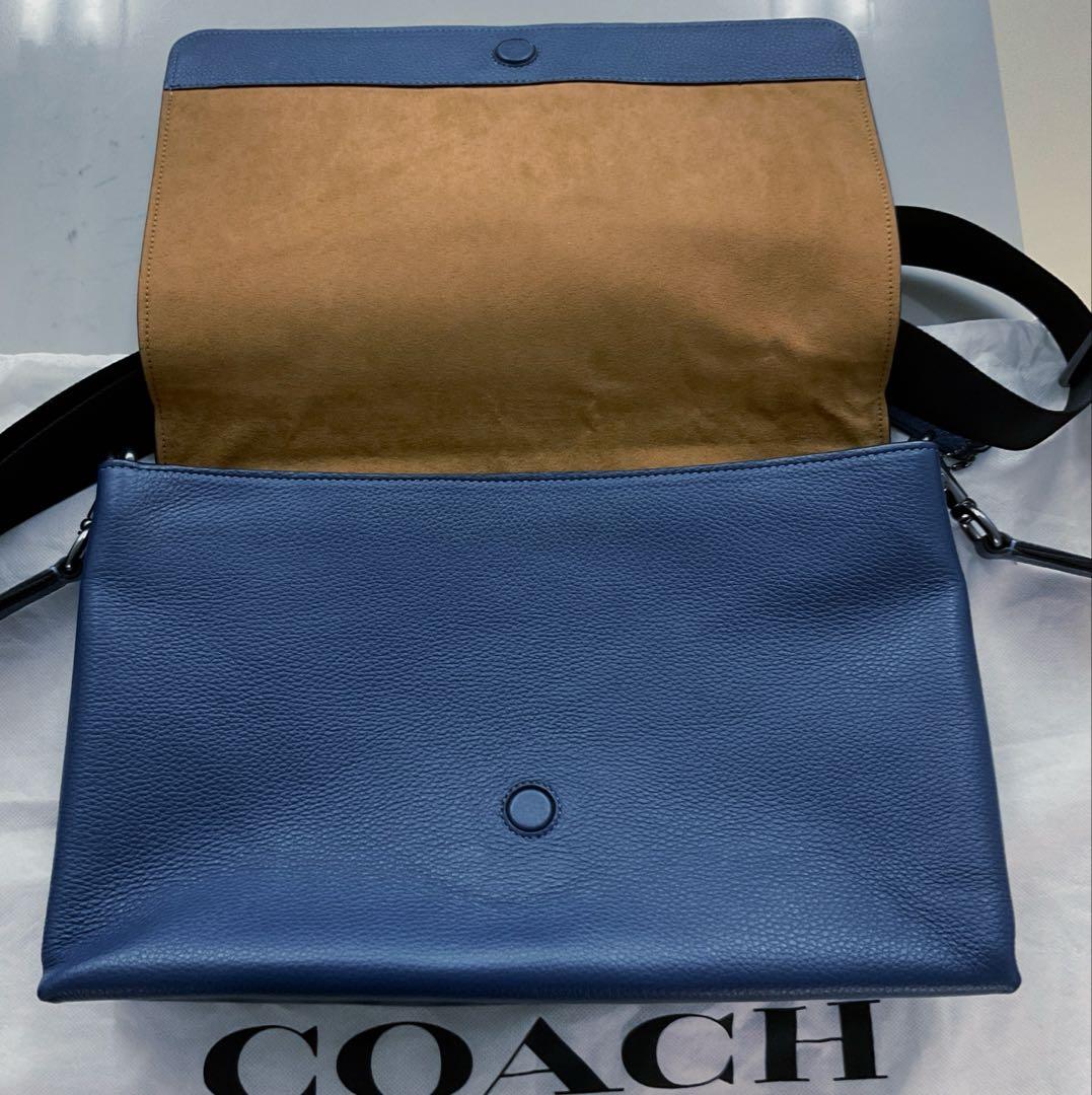 COACH ケイレブ　メッセンジャーバッグ　ネイビー