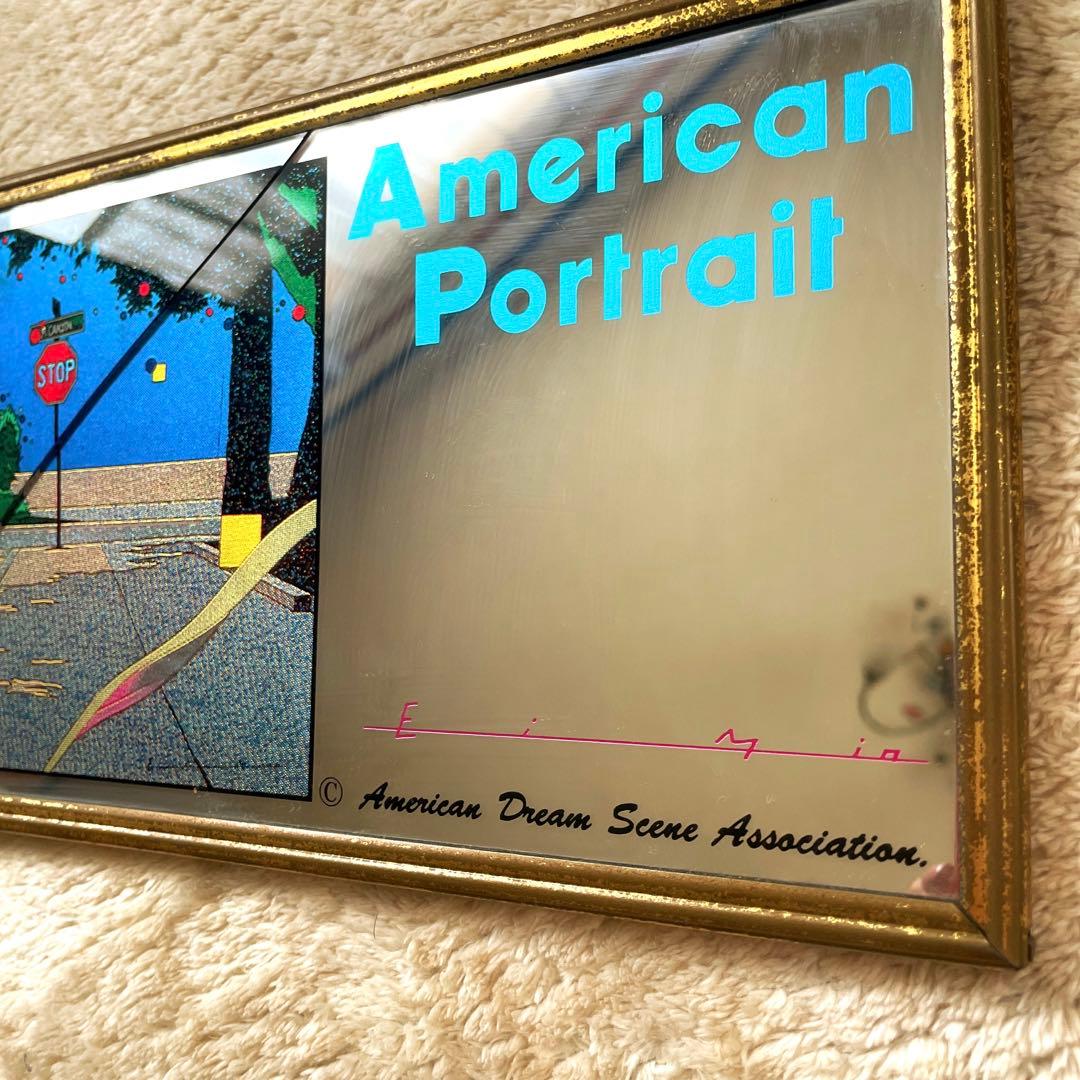 【当時モノ 希少】EIZIN SUZUKI 鈴木英人 インテリア ミラー