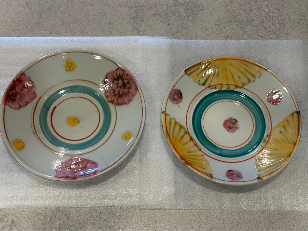 伊藤聡信さん 色絵 ５寸皿 ２枚セット