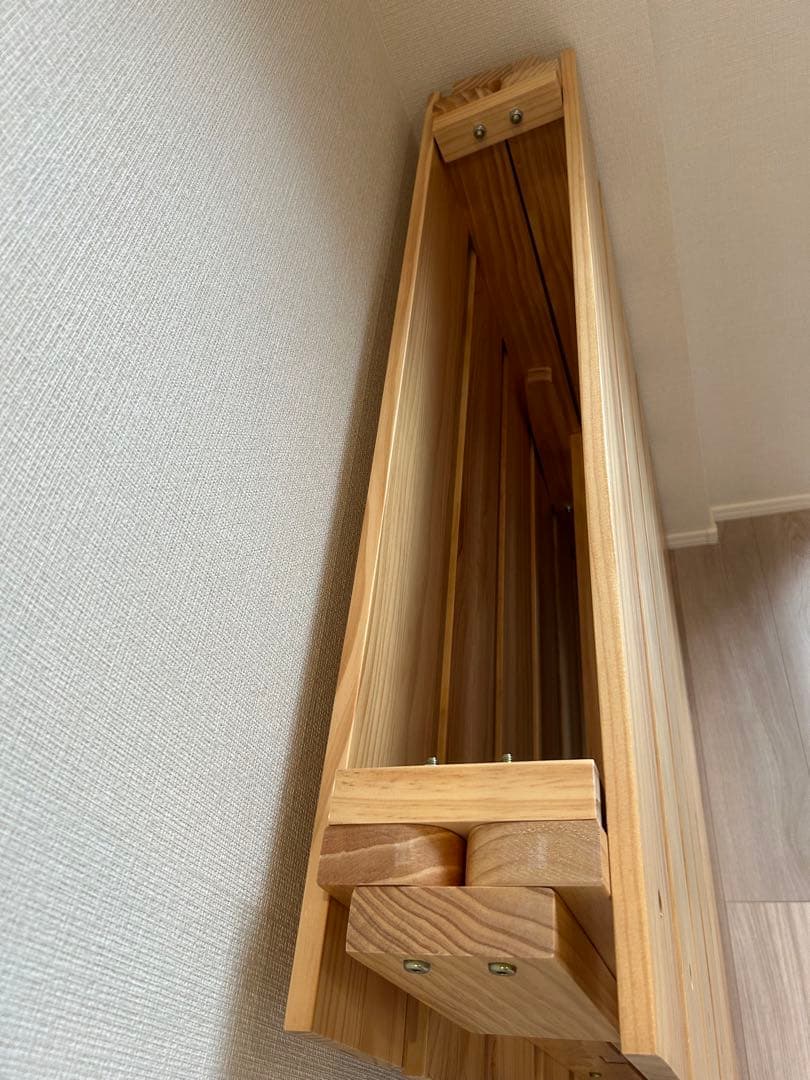 エムール　折りたたみすのこベッド　木製 天然木 シングル