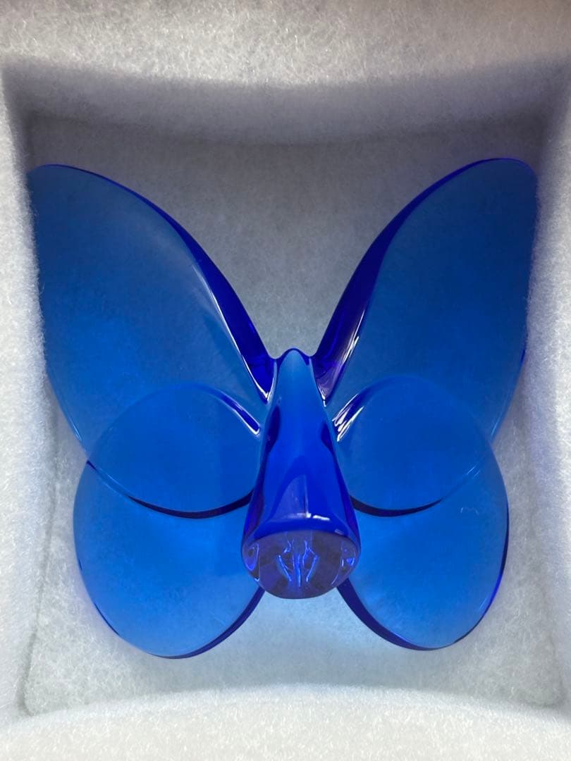 Baccarat ラッキーバタフライ青　置物