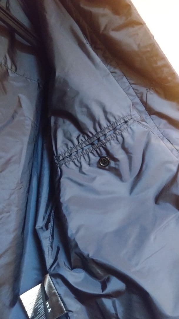 PRADA ネイビー ステンカラーコート Tg.50