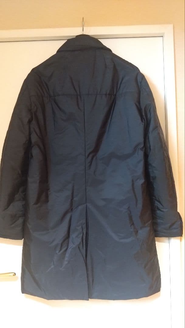 PRADA ネイビー ステンカラーコート Tg.50