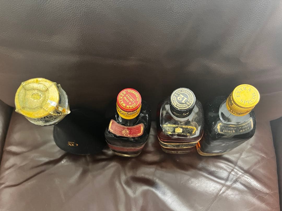 最終価格古酒4本Otard XOコニャックとJohnnie Walkerウイスキ