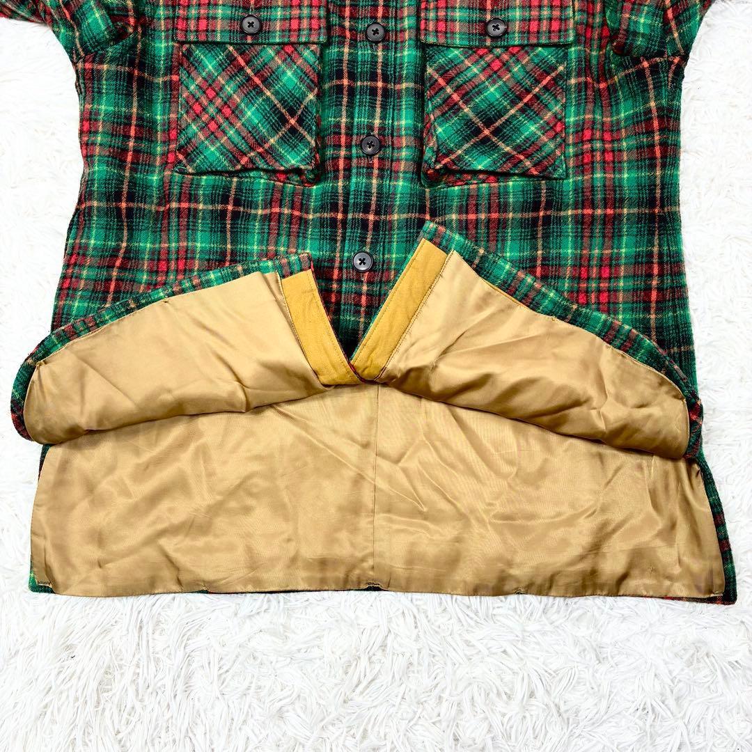 【美品】 キャバン シャツジャケット チェック柄 S ネルシャツ風 CABaN