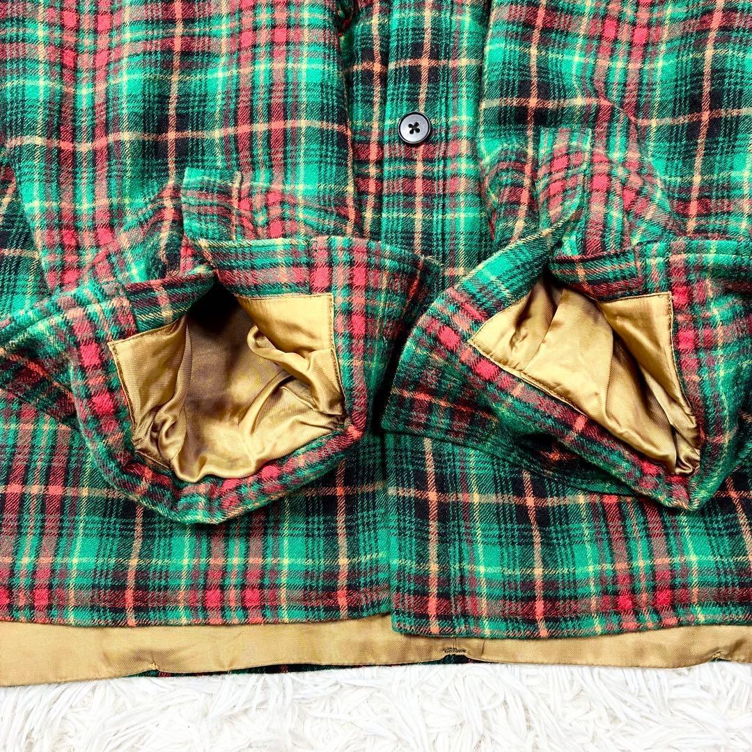 【美品】 キャバン シャツジャケット チェック柄 S ネルシャツ風 CABaN