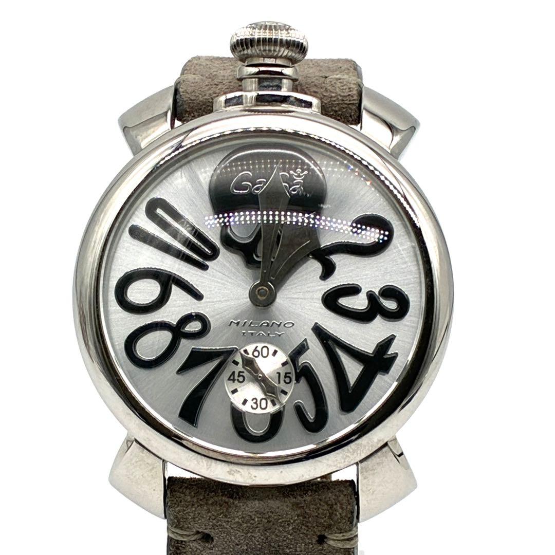 未使用級 ガガミラノ マヌアーレ48 アートコレクション 腕時計 スカル 箱付き