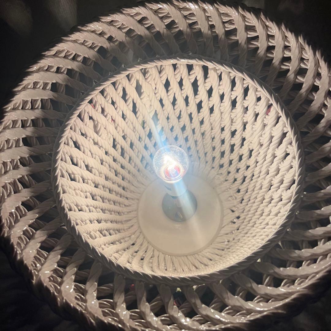 【希少】　アールヌーヴォー アンティークランプ　陶器 エンジェル 天使