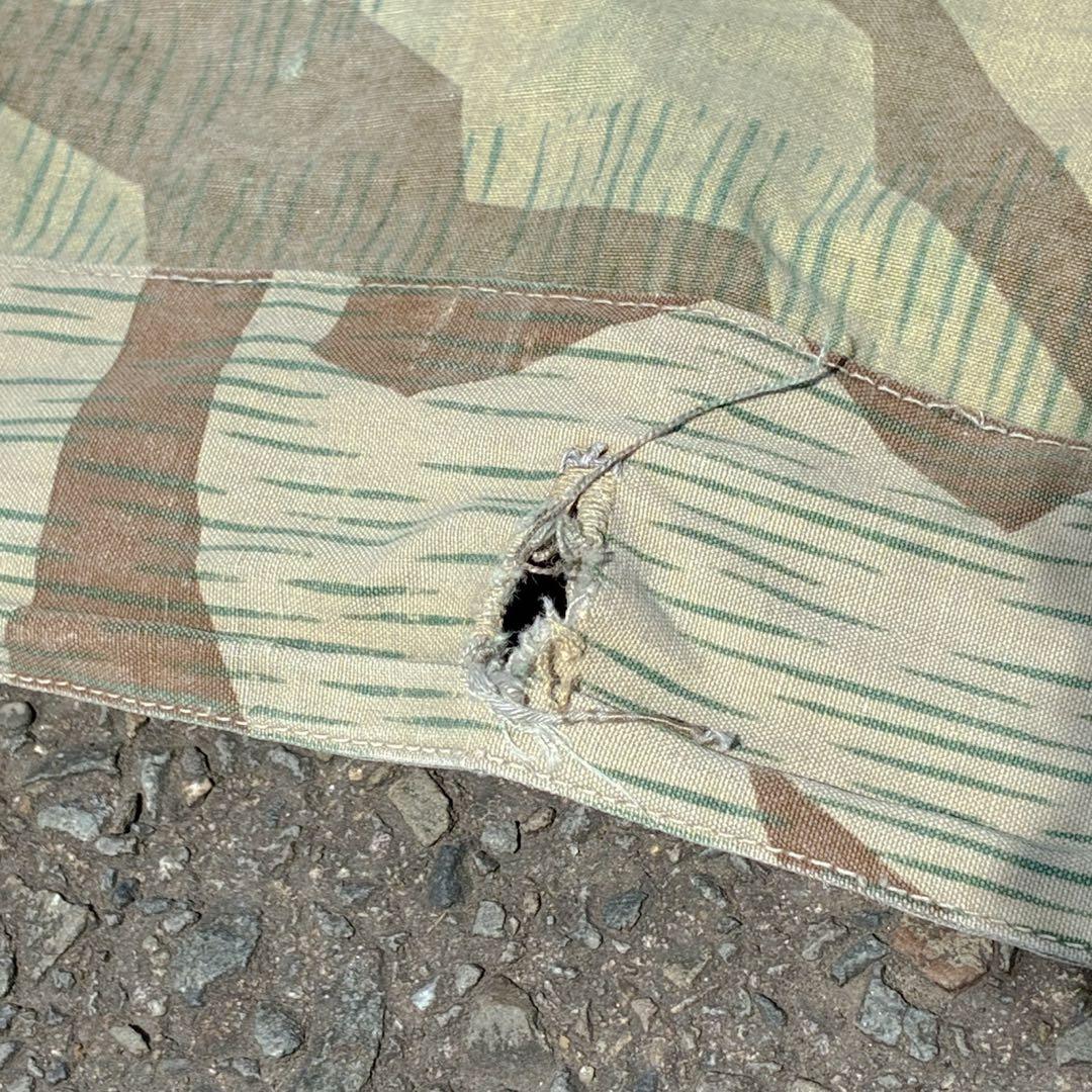 希少 40s WW2 ドイツ軍 スプリンターカモ 迷彩 テントシート ポンチョ