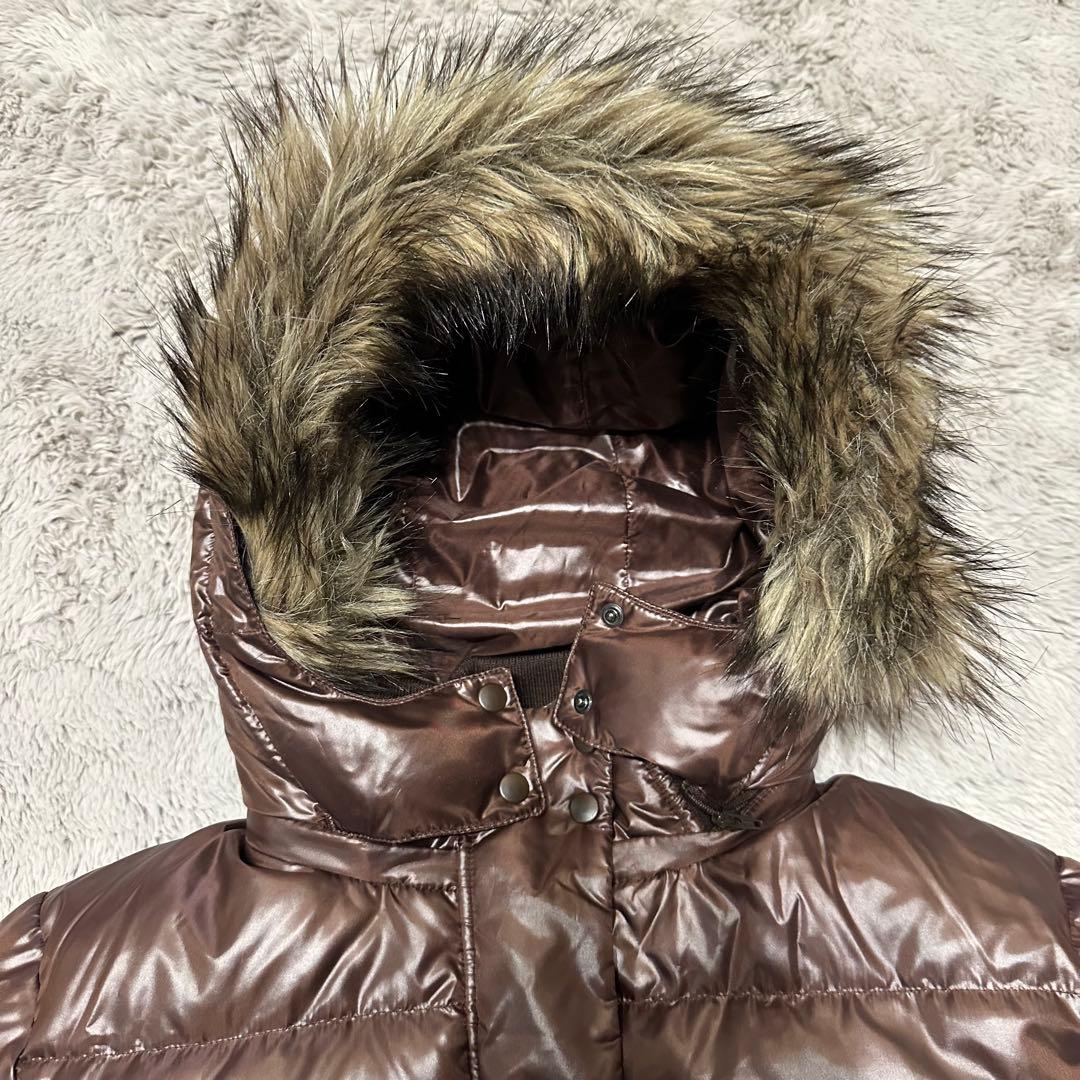 瑠 old 海外モデル uniqlo down parka brown